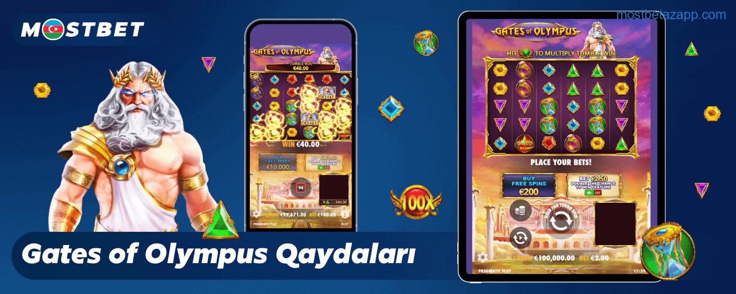 Mostbet Azərbaycan Gates of Olympus oyununda mərc ölçüsünü təyin edin, makaraları fırladın və qalib kombinasiyalar üçün Avalanche funksiyasından istifadə edin