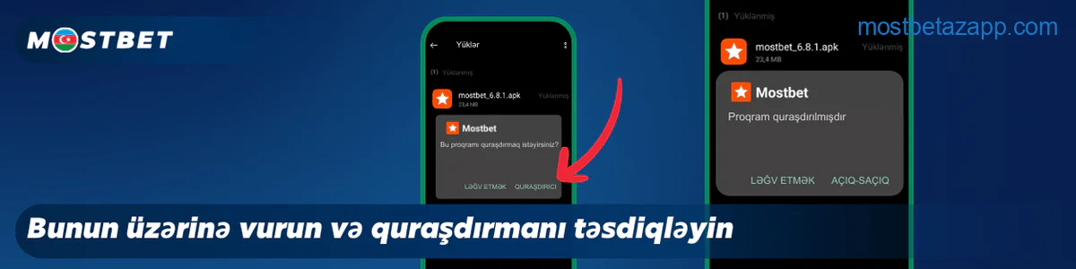 Mostbet Azərbaycan apk faylını quraşdırmaq üçün Yükləmələr qovluğunda APK faylını tapın