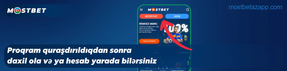 Mostbet Azərbaycan apk faylını quraşdırdıqdan sonra tətbiqə daxil olun və ya yeni hesab yaradın