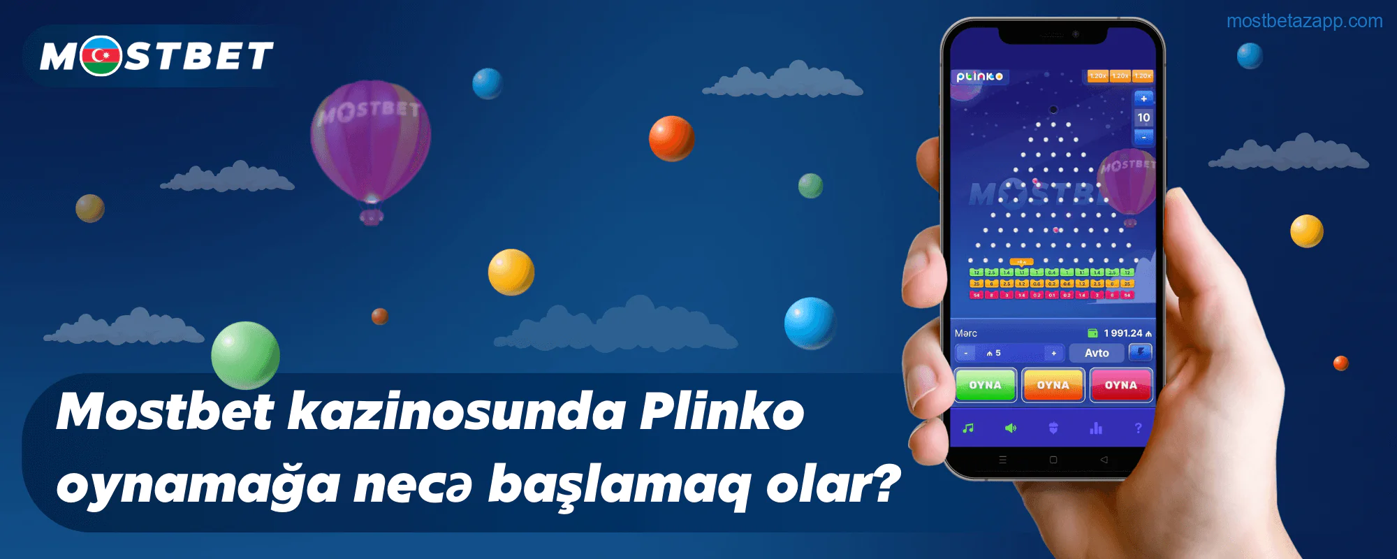 Mostbet Azərbaycan kazinosunda Plinko oynamaq üçün qeydiyyatdan keçin, depozit qoyun və Plinko oyununu seçərək interfeys ilə tanış olun